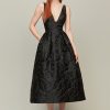 Audrey Brooks Abito Jacquard Nero Vestiti