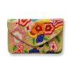 David Jeffrey Pochette In Oro Con Perline Floreali Multicolori Accessori