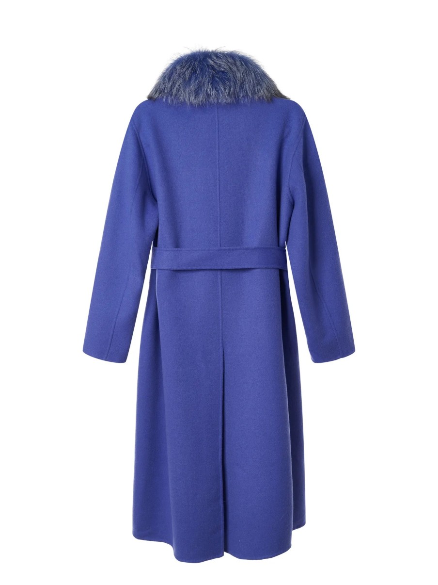 Diomi Cappotto A Vestaglia Doppiopetto - Azzurro Giacche