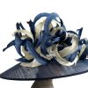 Cappelli di Katie Cappello Di Paglia Sinamay In Blu Navy/Crema Accessori