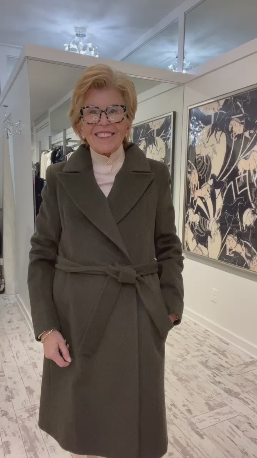 Fleurette Cappotto Avvolgente Con Revers A Punta In Stile Militare Giacche