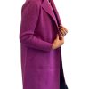 Kinross Cashmere Cappotto Con Maniche A Coste In Bocciolo Di Rosa Giacche