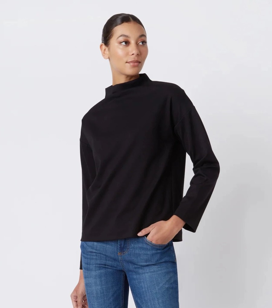 Kal Rieman Top Ethel Mock Con Collo A Imbuto - Nero Cime