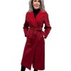 Diomi Trench Monopetto In Misto Lana - Mirtillo Rosso Giacche