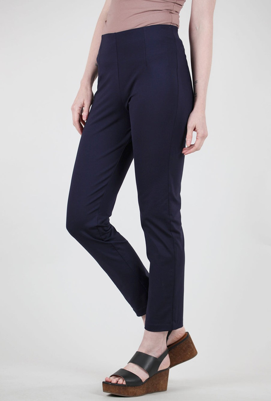 Equestre Pantaloni Zani Ponte In Blu Scuro Pantaloni