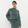 Peserico Maglione Tricot Lana Seta Cashmere Filato - Gea Azzurro Cime