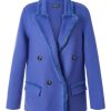 Diomi Blazer In Visone Misto Lana In Azzurro Giacche