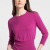 Kinross Cashmere Ciao Rib Crew - Rosebud Cime