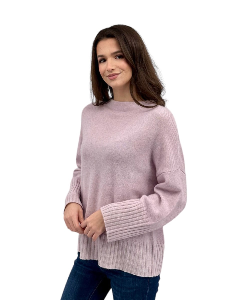 Kinross Cashmere Imbuto Facile Intrecciato In Orchidea/Betulla Cime