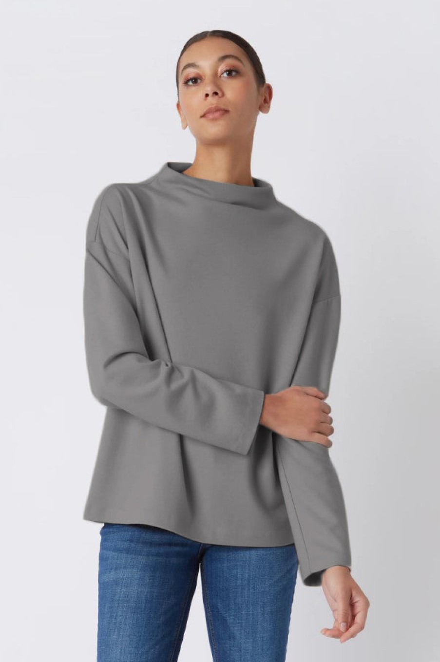 Kal Rieman Top Ethel Mock Con Collo A Imbuto - Carbone Cime