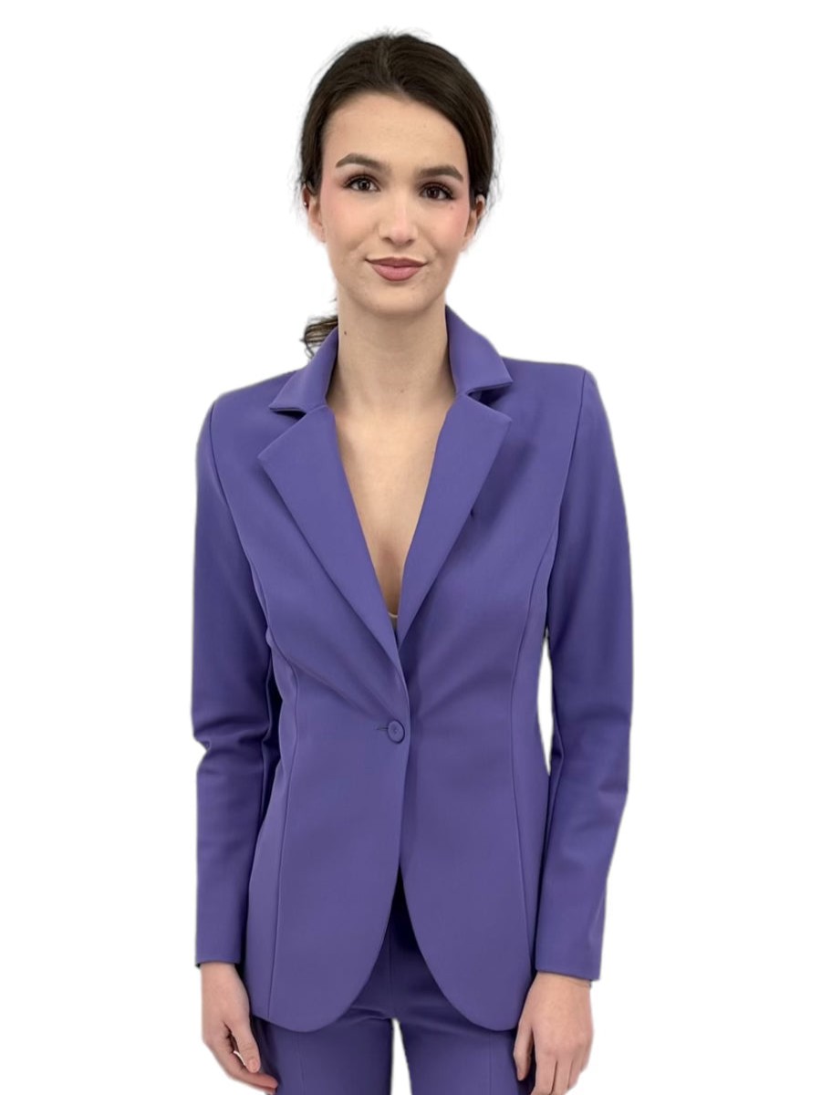 Chiara Boni Blazer In Jersey Lua Color Lavanda Scuro Giacche