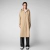 Salva la papera Trench Asia Con Cappuccio Color Beige Polvere Di Stelle Giacche