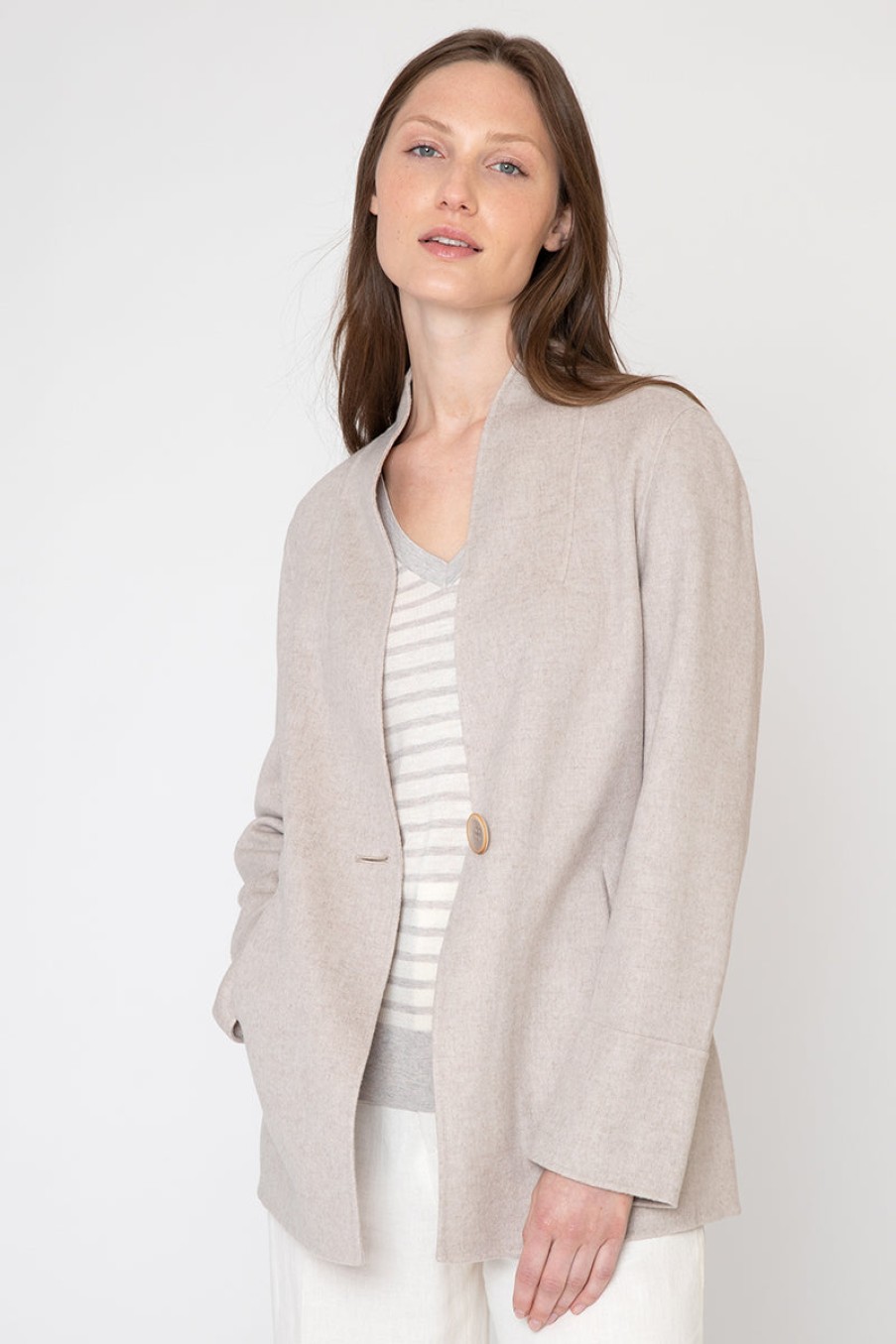 Kinross Cashmere Cappotto A Un Bottone - Nuvola Giacche