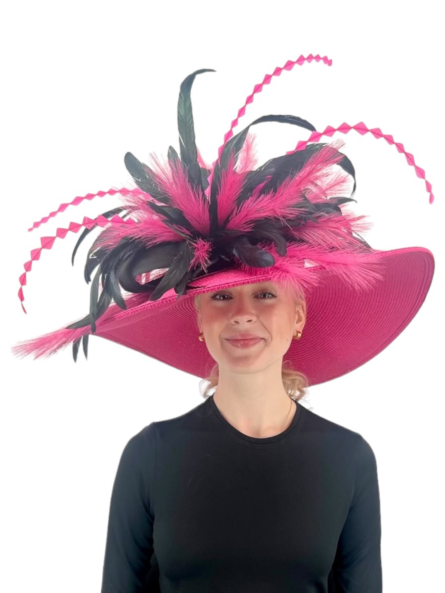 Cappelli di Katie Tesa Grande Rosa Tenue Paglia Accessori