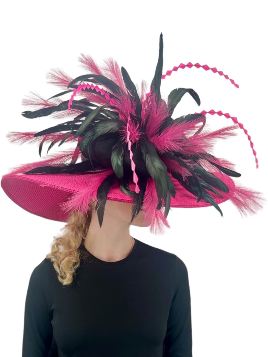 Cappelli di Katie Tesa Grande Rosa Tenue Paglia Accessori