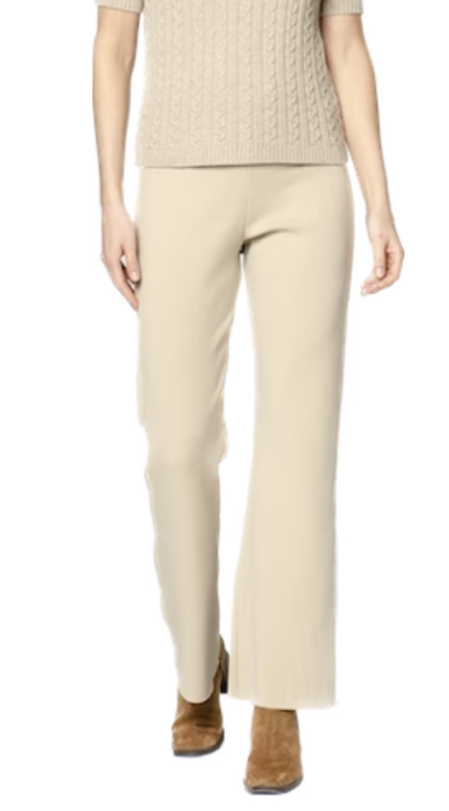 Bianca Pantaloni Dominique In Caldo Beige Pantaloni