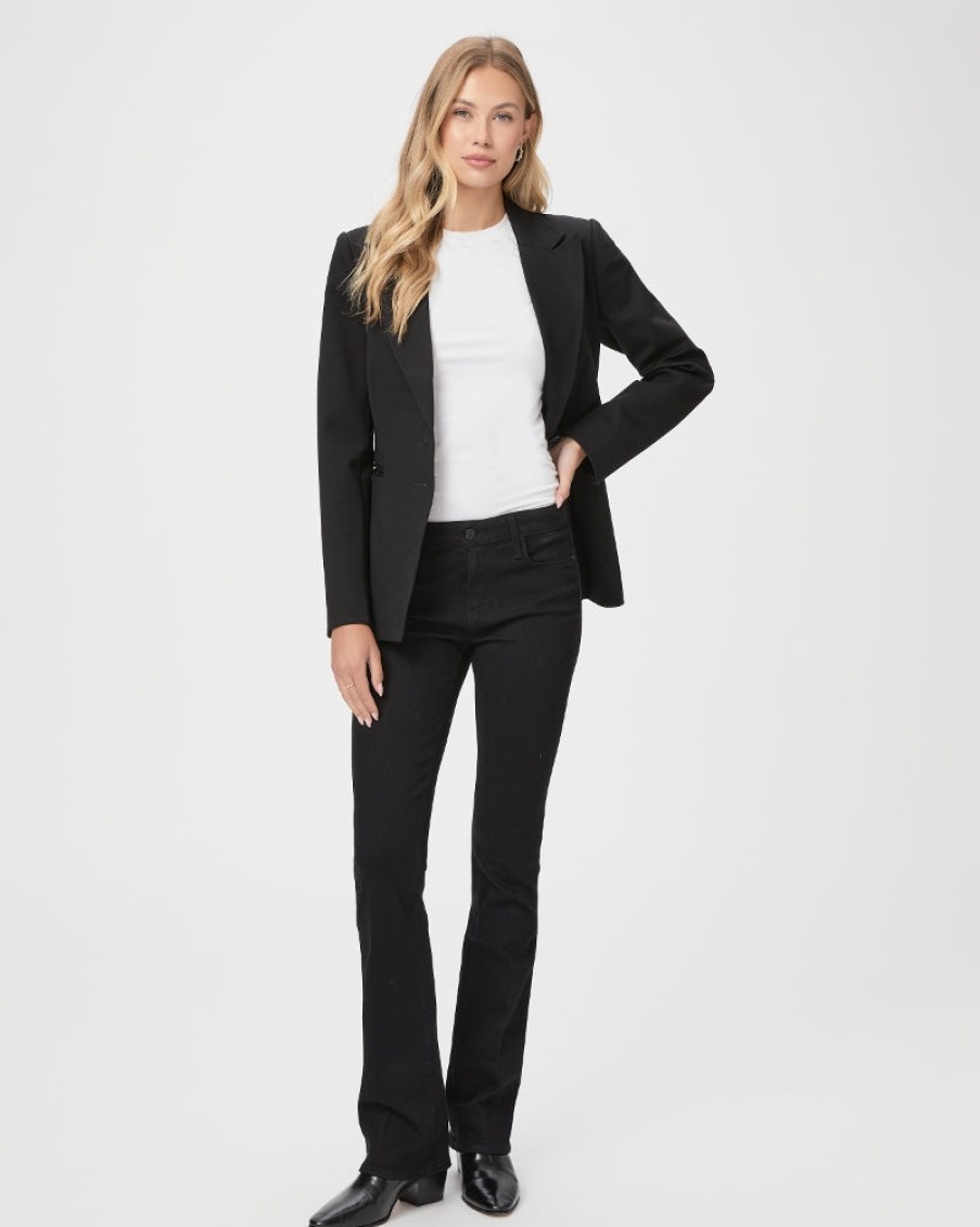 Paige Stivale Manhattan Slim 32" In Tonalita Nera Pantaloni