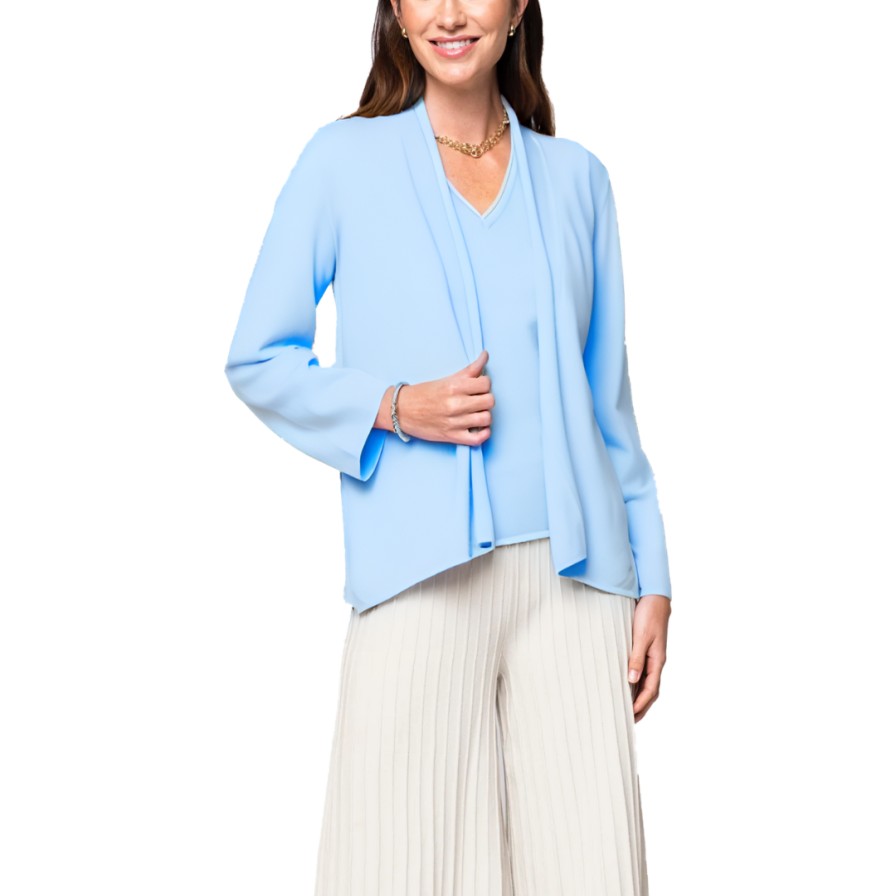 Bianca Cardigan Amy In Azzurro Cielo Giacche