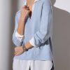 Brochu Walker Pullover A Strati Con Scollo A V In Blu Cielo Melange Cime