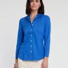 Hinson Wu Donna Con Maniche A 3/4 In Blu Elettrico Cime